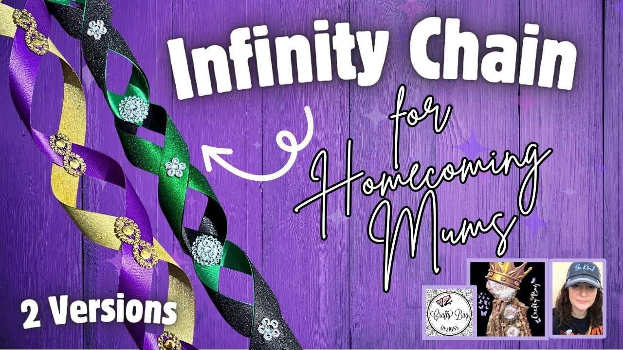 Infinity Chain 2 Ways! Homecoming Mum Braids/chains #homecomingmums #homecoming #crafting