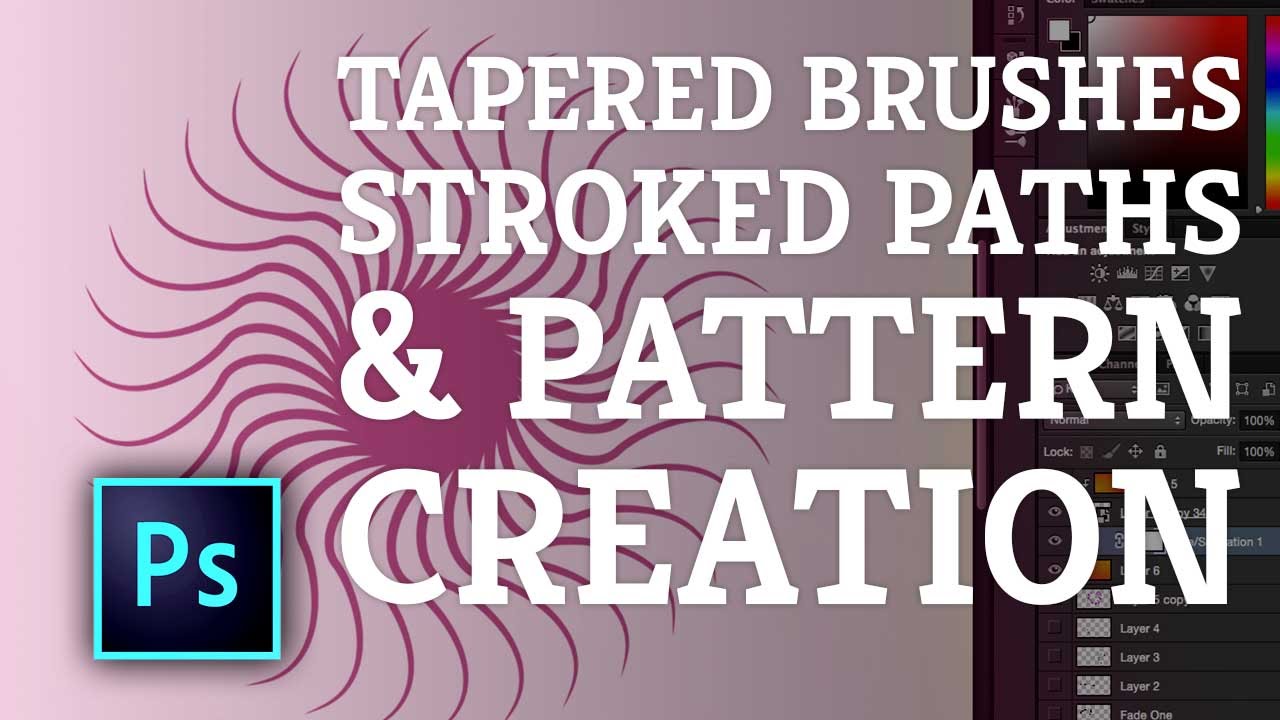 Photoshop Tutorial: Using Tapered Brushes, Stroking Paths and Creating Patterns