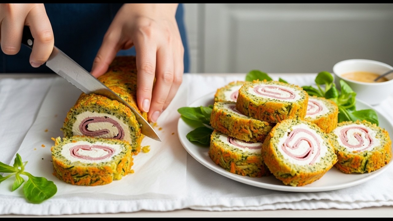 Овощной рулет, который исчезает первым 😍 Просто, красиво и без лишних хлопот