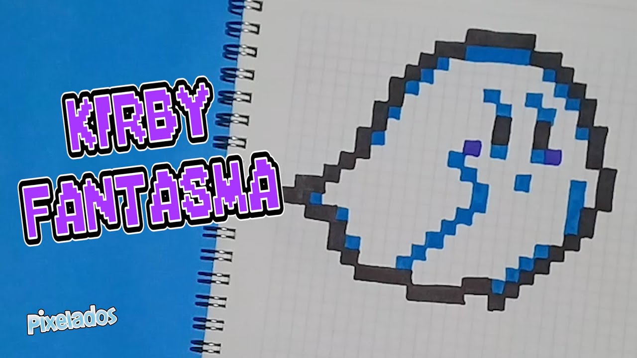 COMO DIBUJAR A KIRBY FANTASMA PIXEL ART PASO A PASO - PIXELADOS
