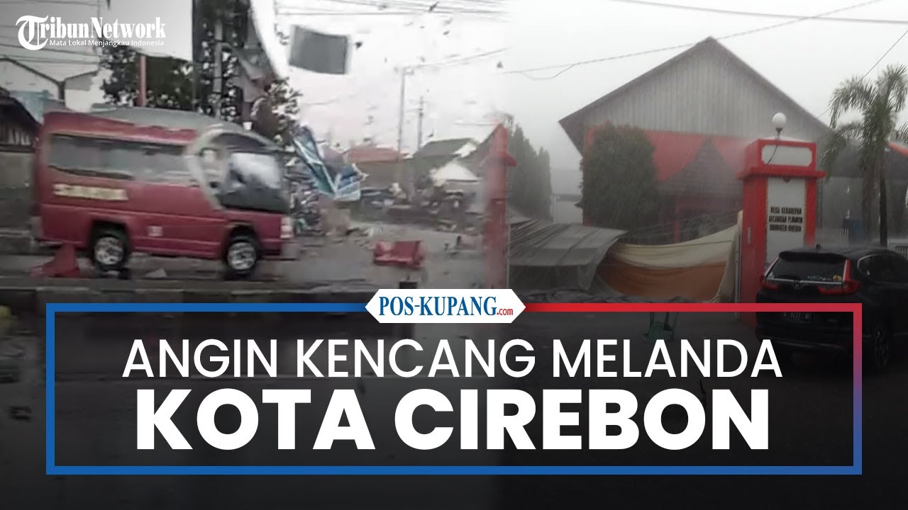 Angin Kencang Disertai Hujan Deras Melanda Losari Cirebon