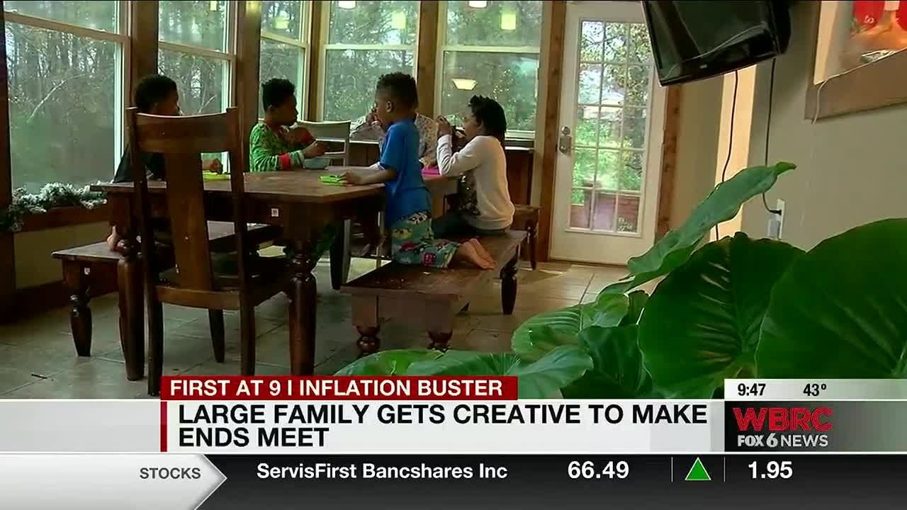Large family gets creative to make ends meet