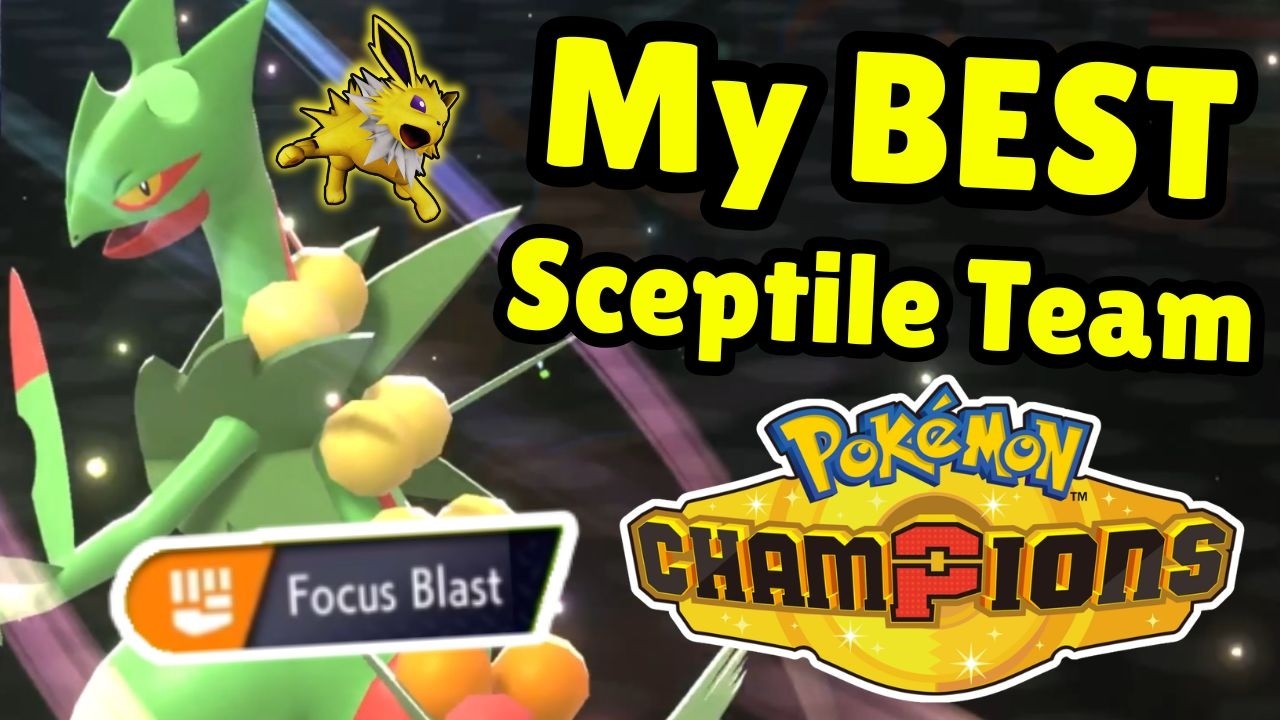 ЛУЧШАЯ команда с Mega Sceptile! Pok&eacute;mon Champions, рейтинговые бои VGC!