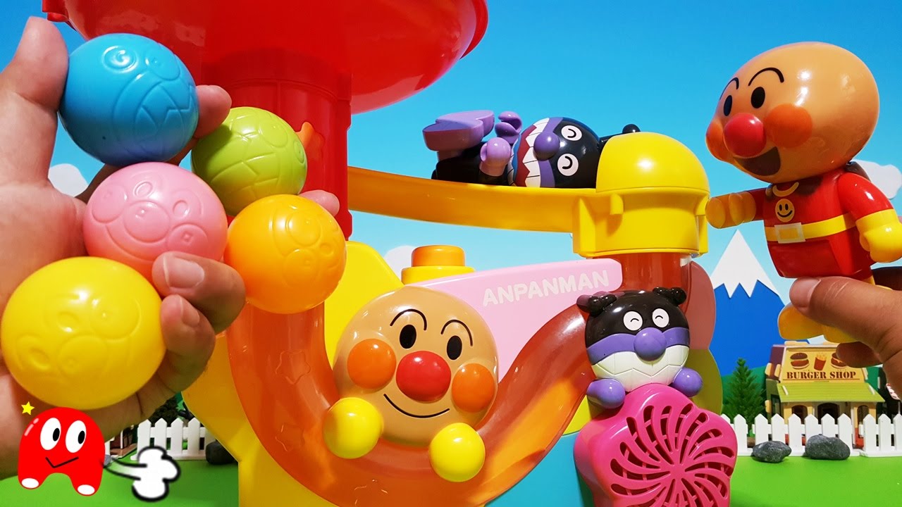 Анпанман аниме и игрушка играть с помпонами Хоппер! Бактерий! Игрушка дети игрушки дети анимация анп