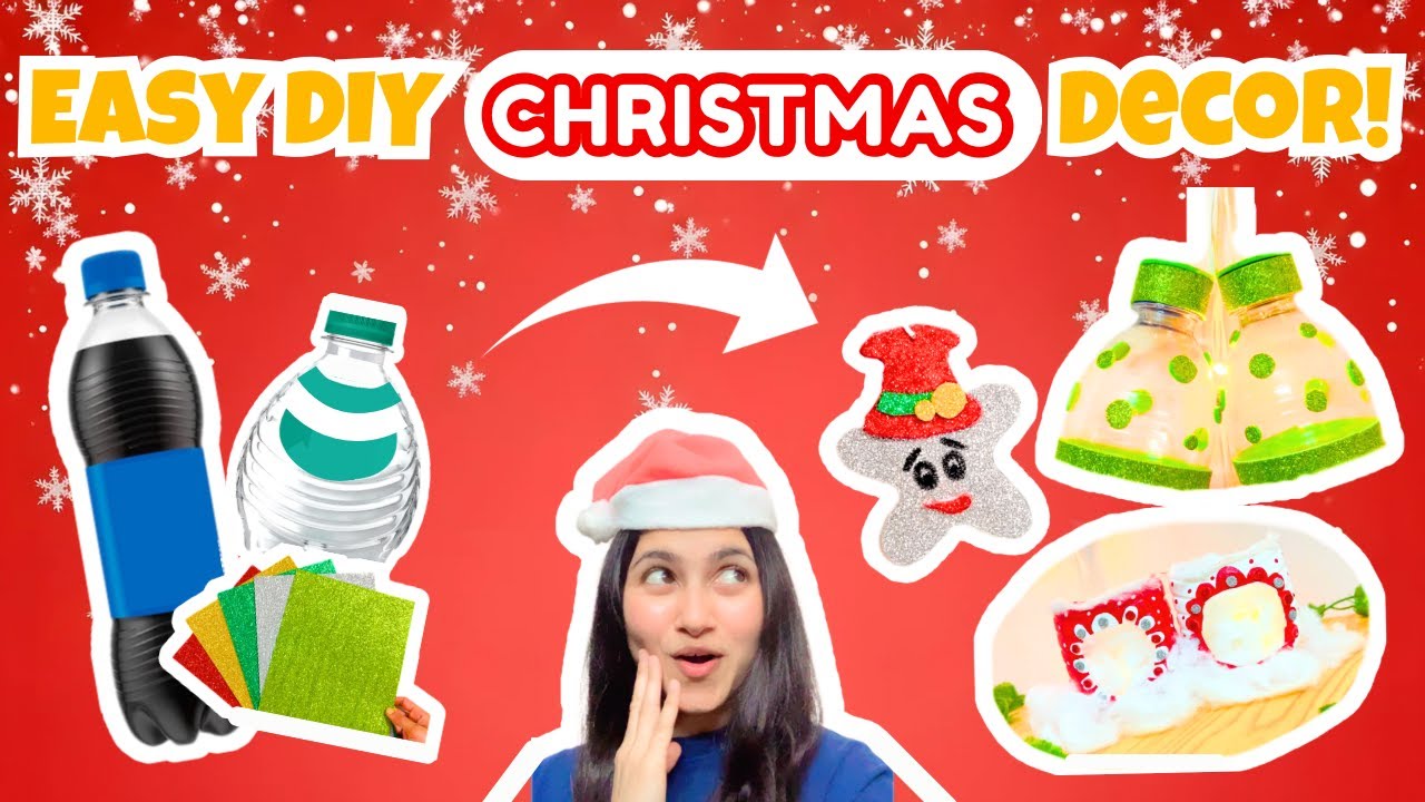 DIY Christmas Crafts🧣| Bottle Craft | Best Out Of Waste | Christmas DIY Decor #christmascrafts #diy 