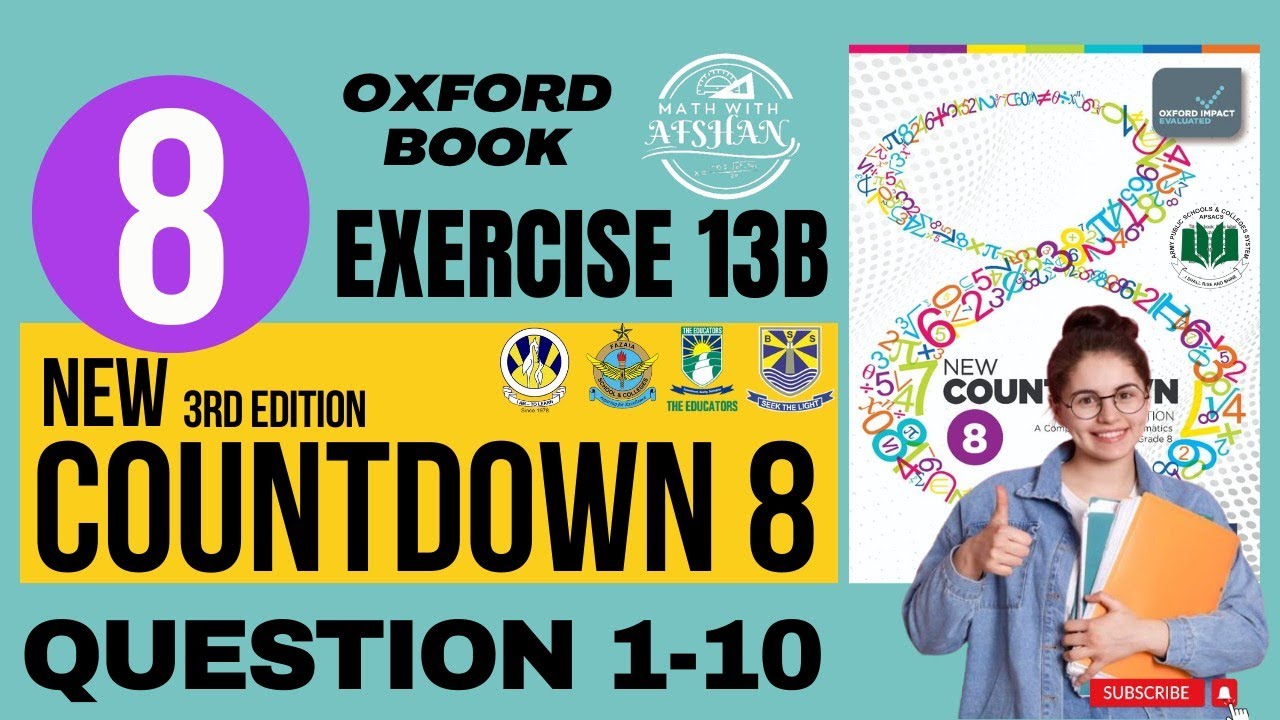 Class 8th Math Exercise 13B Question 1-10 | New countdown third edition | oxford | Math with Afshan