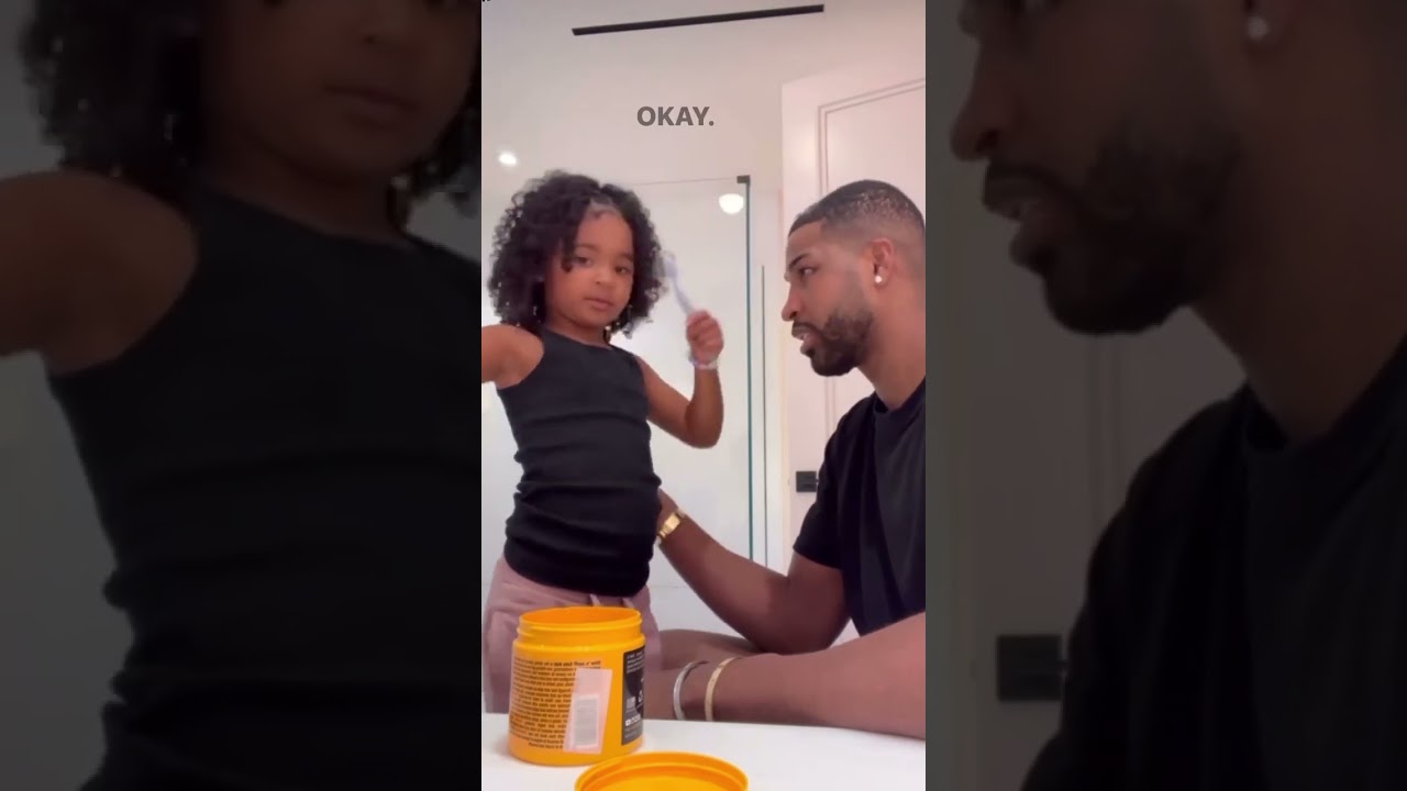 True Thompson said don't talk about it, be about it🌊 daddy/daughter moment using the Edge Styler⁠