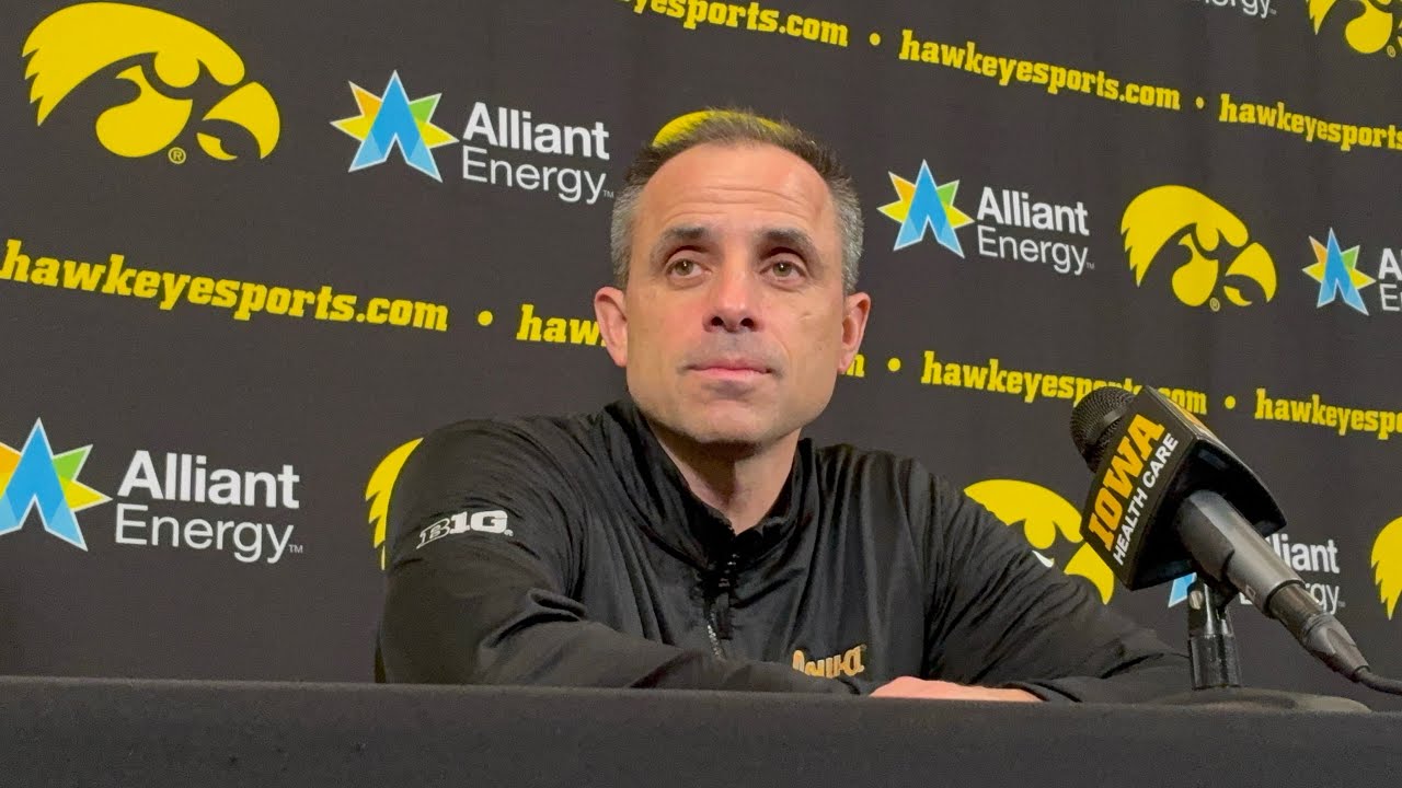 Ben McCollum reacts to Iowa basketball’s win over Nebraska