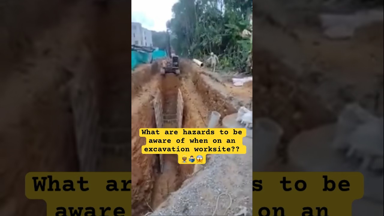 Trench collapse on excavation worksite #jjsafetyllc #safetyfirst #safetyfails