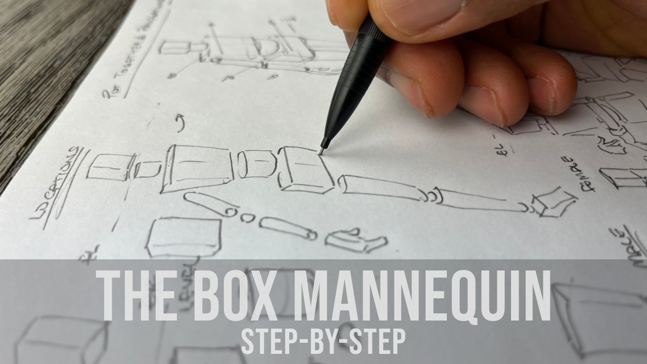 The SECRET to Drawing Better Human Figures (Start with a Box Mannequin)