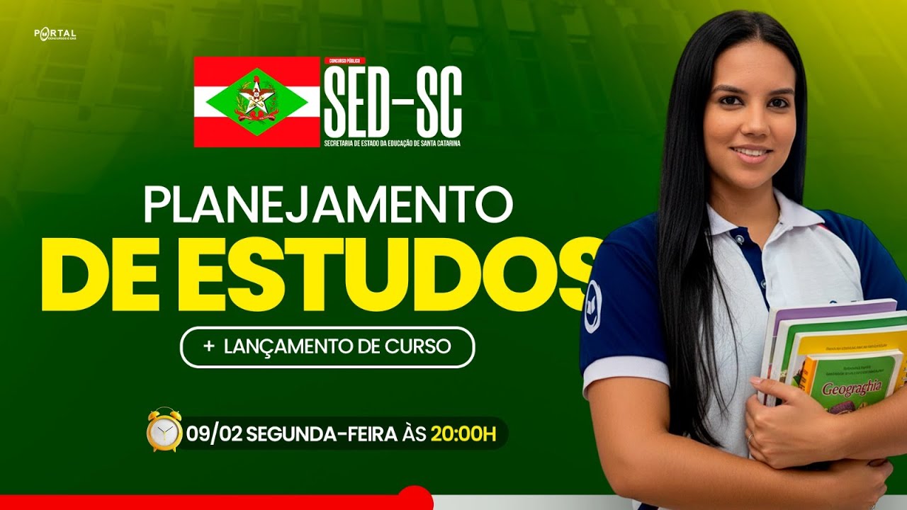 CONCURSO SED/SC: PLANEJAMENTO DE ESTUDOS + LANÇAMENTO DO CURSO