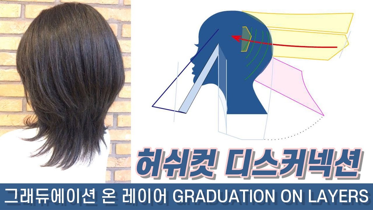허쉬컷 디스커넥션 how to cut korean long layers hair disconnection