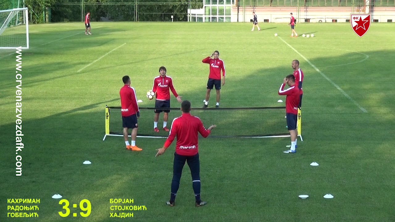 Zvezdin nožni tenis: Radonjić, Gobeljić i Kahriman vs. Stojković, Borjan, Hajdin | Prvi meč