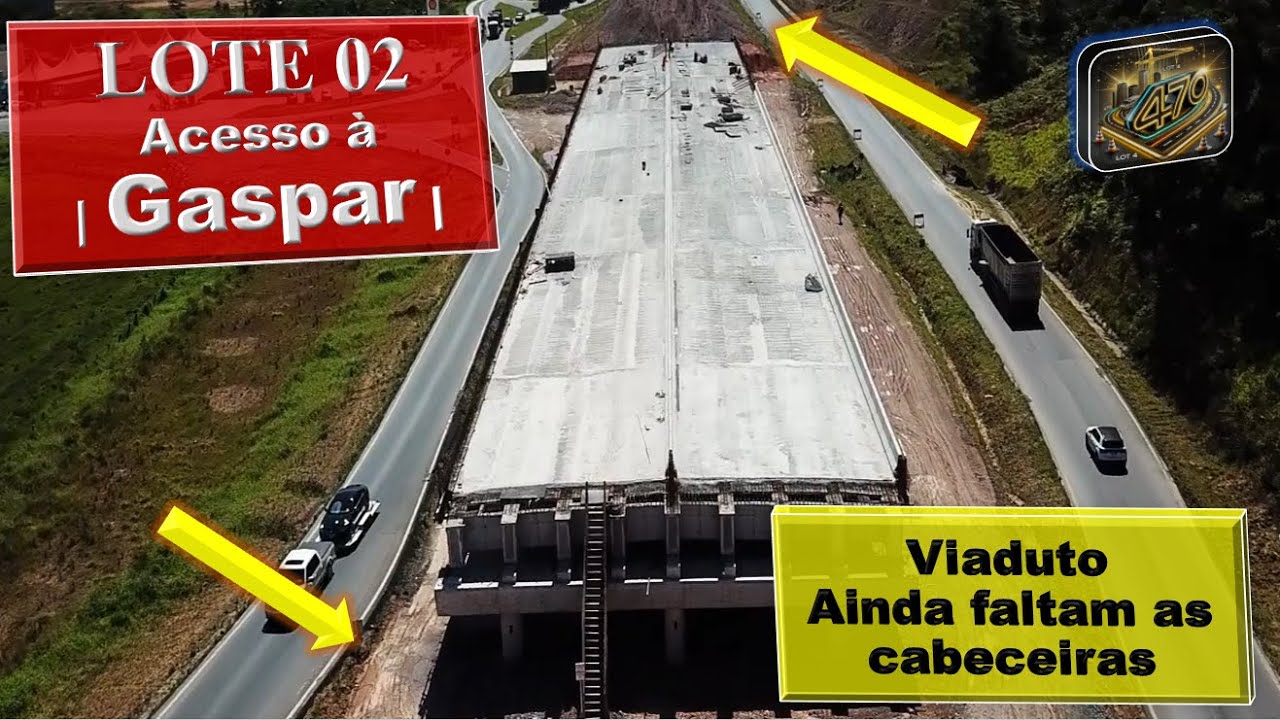 BR 470 km 35 acesso ao município de Gaspar obras avançando em 2025