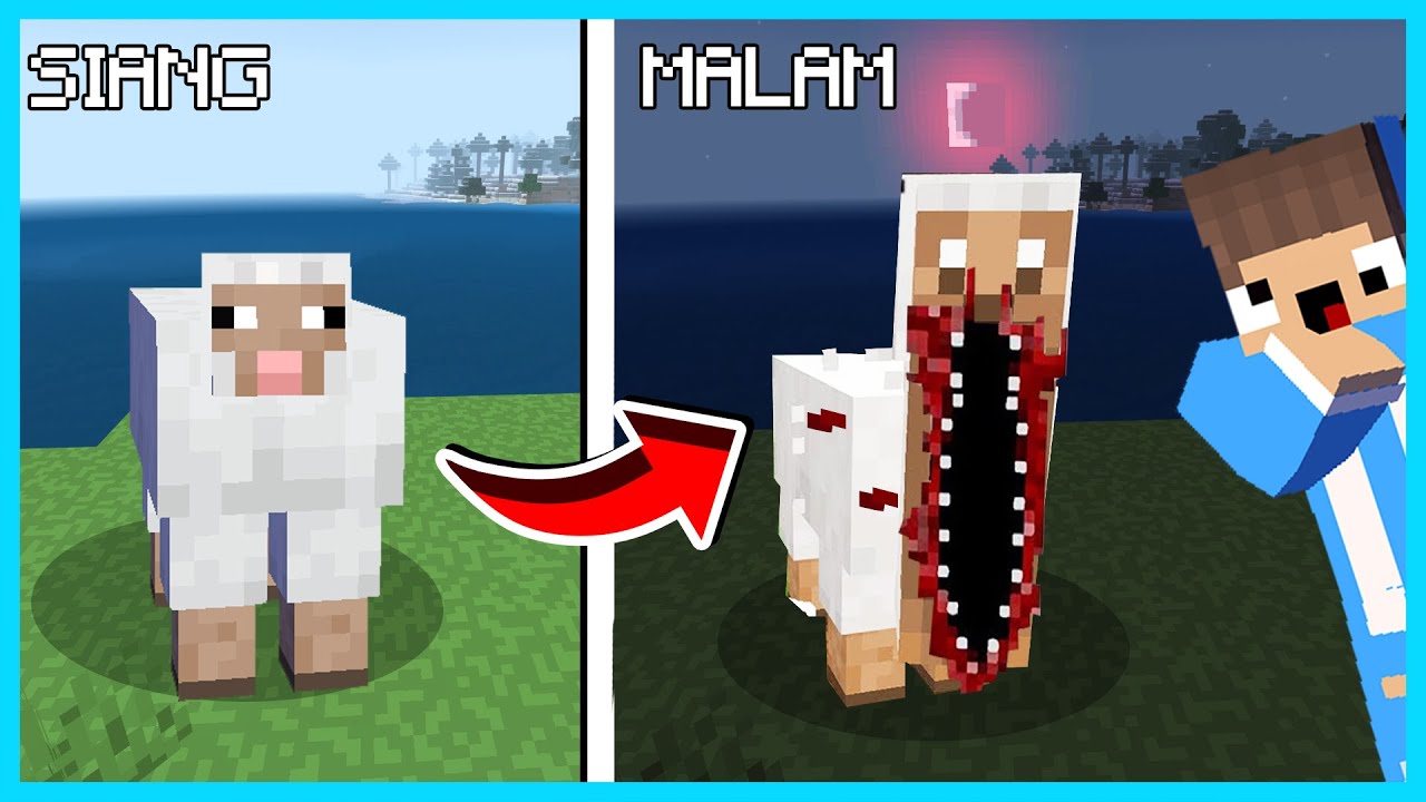 MIPAN & ZUZUZU KETAKUTAN SEMUA HEWAN DAN MOB BERUBAH JADI MENGERIKAN DI MINECRAFT! SEREM BANGET