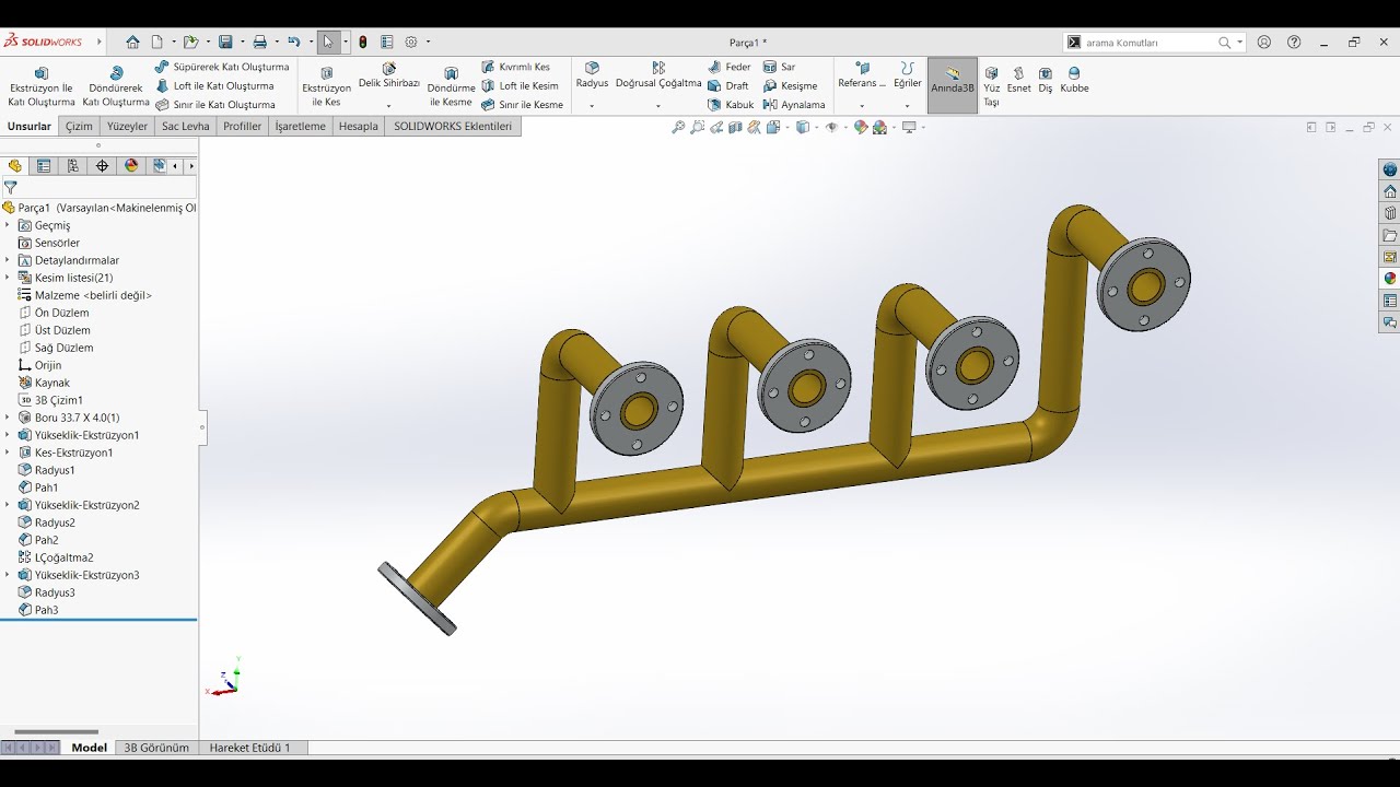 Solidworks Tutorial - Solidworks Borulama