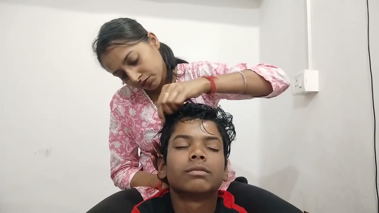 ASMR!! HAIR OILING & Hair Cracking Unlimited Relaxing 😎