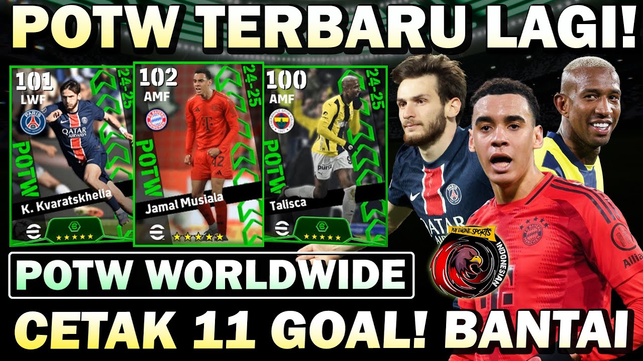 WOW POTW TERBARU! JAMAL 102 + KVARAT 101 + TALISCA 100! CETAK 11 GOAL BANTAI LAWAN! MANTAP BRO!