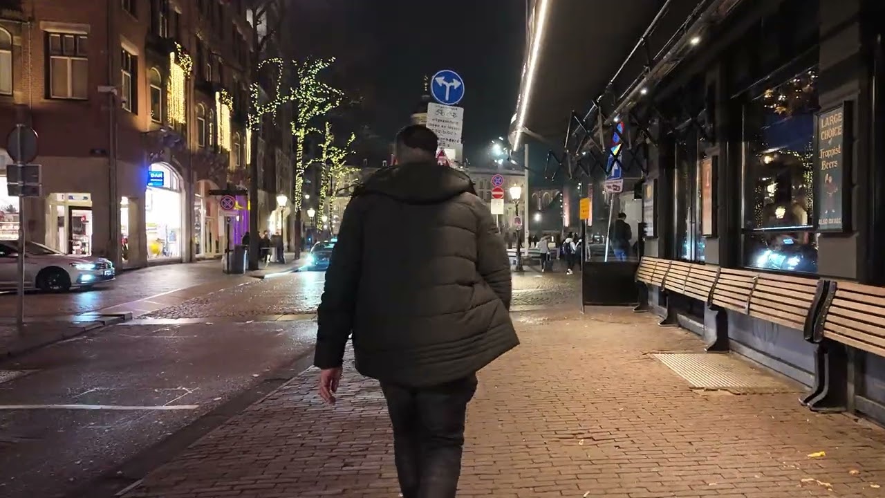 Amsterdam Night Walk  🇳🇱 Netherlands 4K Walking Tour