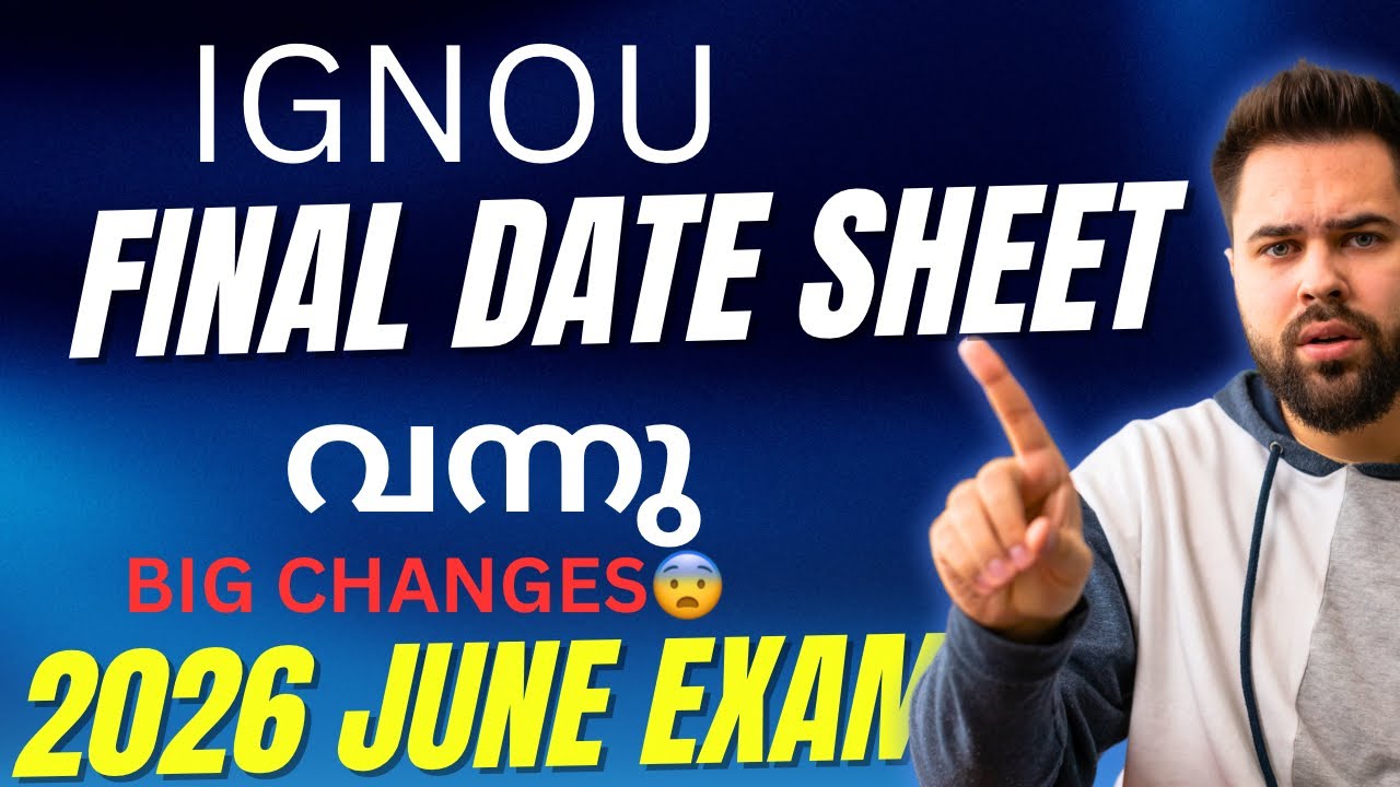 (Breaking News) IGNOU Released Final Date Sheet for the June 2026 Examination with 2 Big Changes