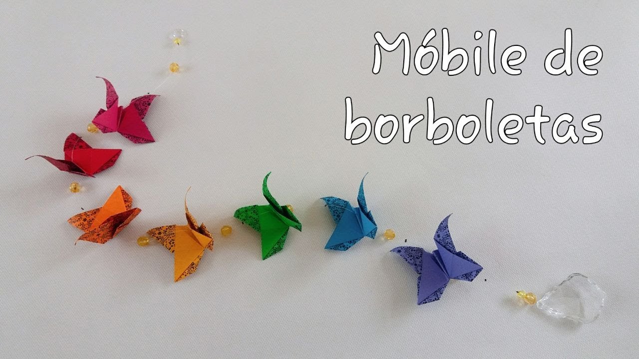 Isa Klein Tutorial 99: como montar um móbile de borboletas de origami (fácil!) - FAÇA E VENDA!