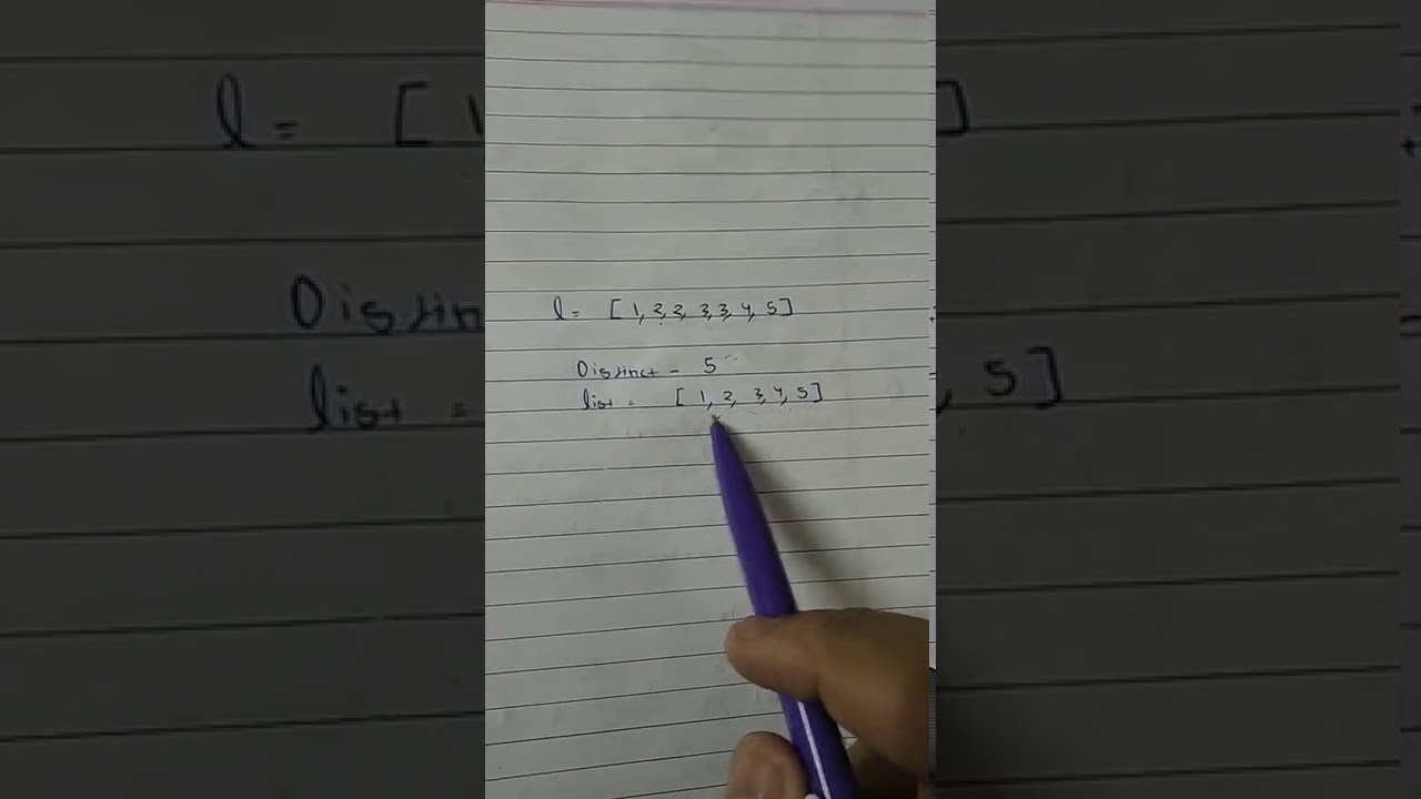 Find distinct elements in List #shorts