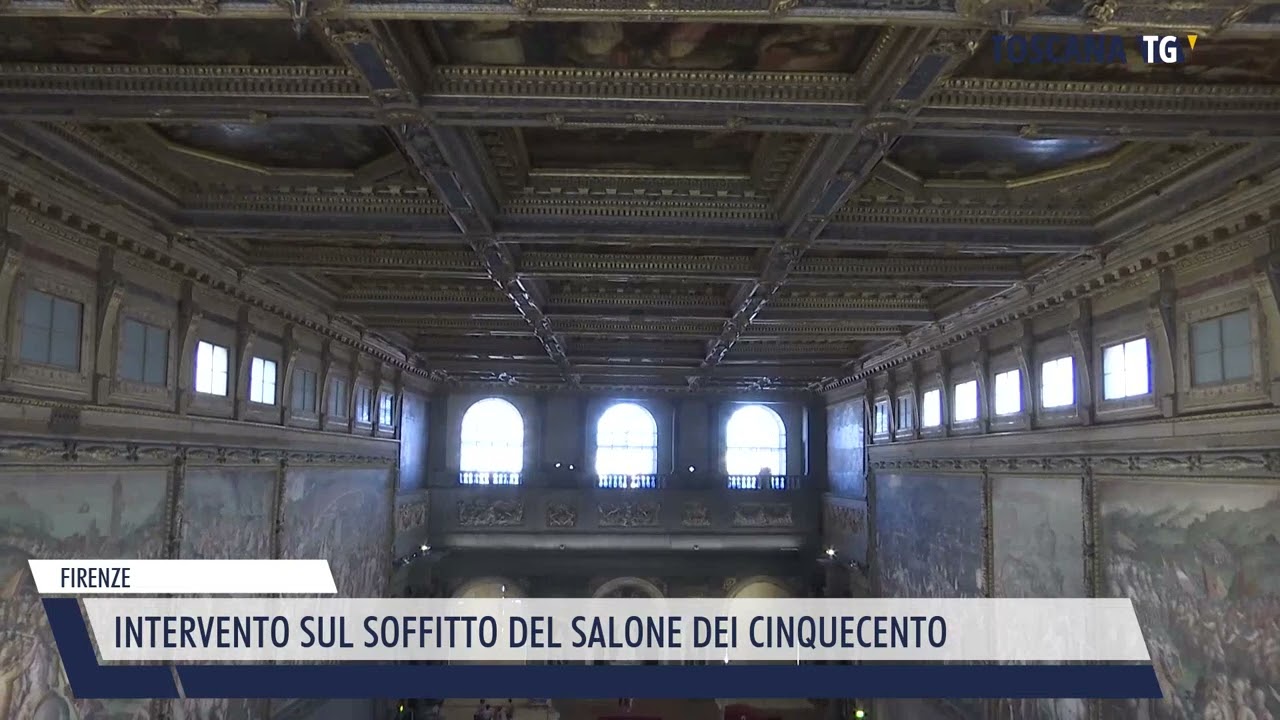 2023-08-16 FIRENZE - INTERVENTO SUL SOFFITTO DEL SALONE DEI CINQUECENTO