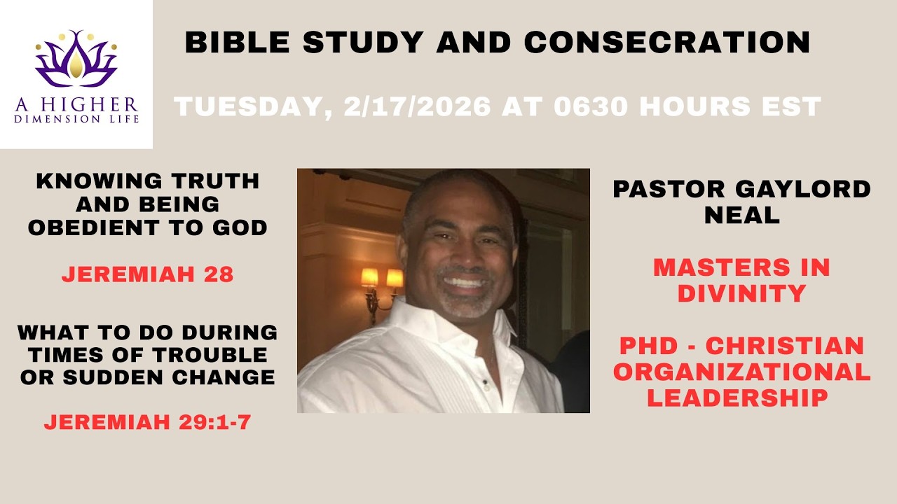 Tues., 2-17-2026, 0630 Hours - WHAT TO DO DURING TIMES OF TROUBLE or SUDDEN CHANGE - with Pastor GN