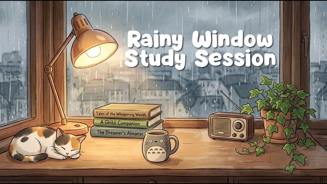 Deep Focus Lofi 📚 - Rainy Day Chillhop & White Noise