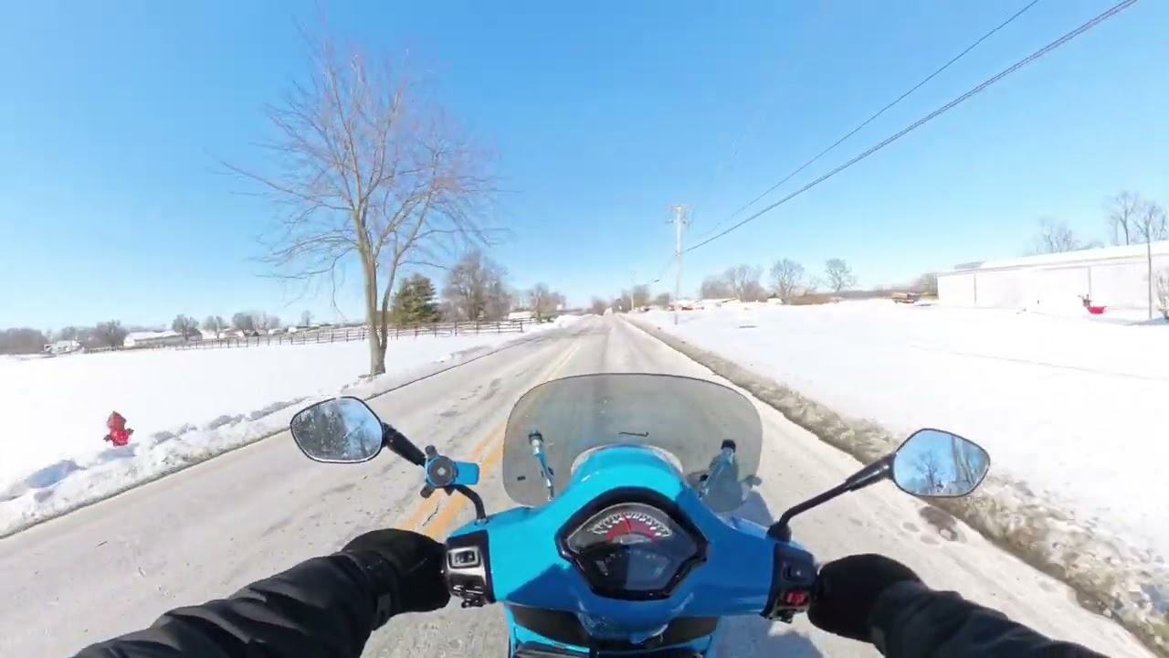 Vespa ride on a cold winter day