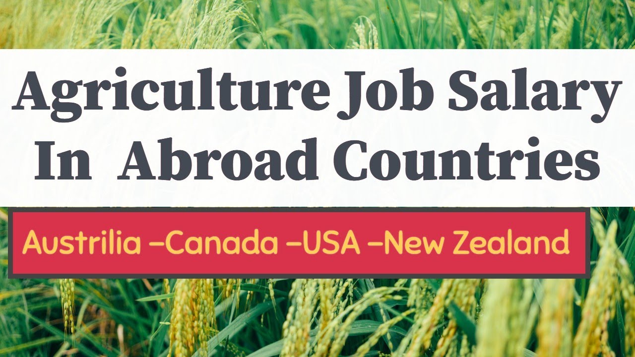 Agriculture jobs : Top  Highest Salary  Paying Countries For Agriculture | Farm Jobs