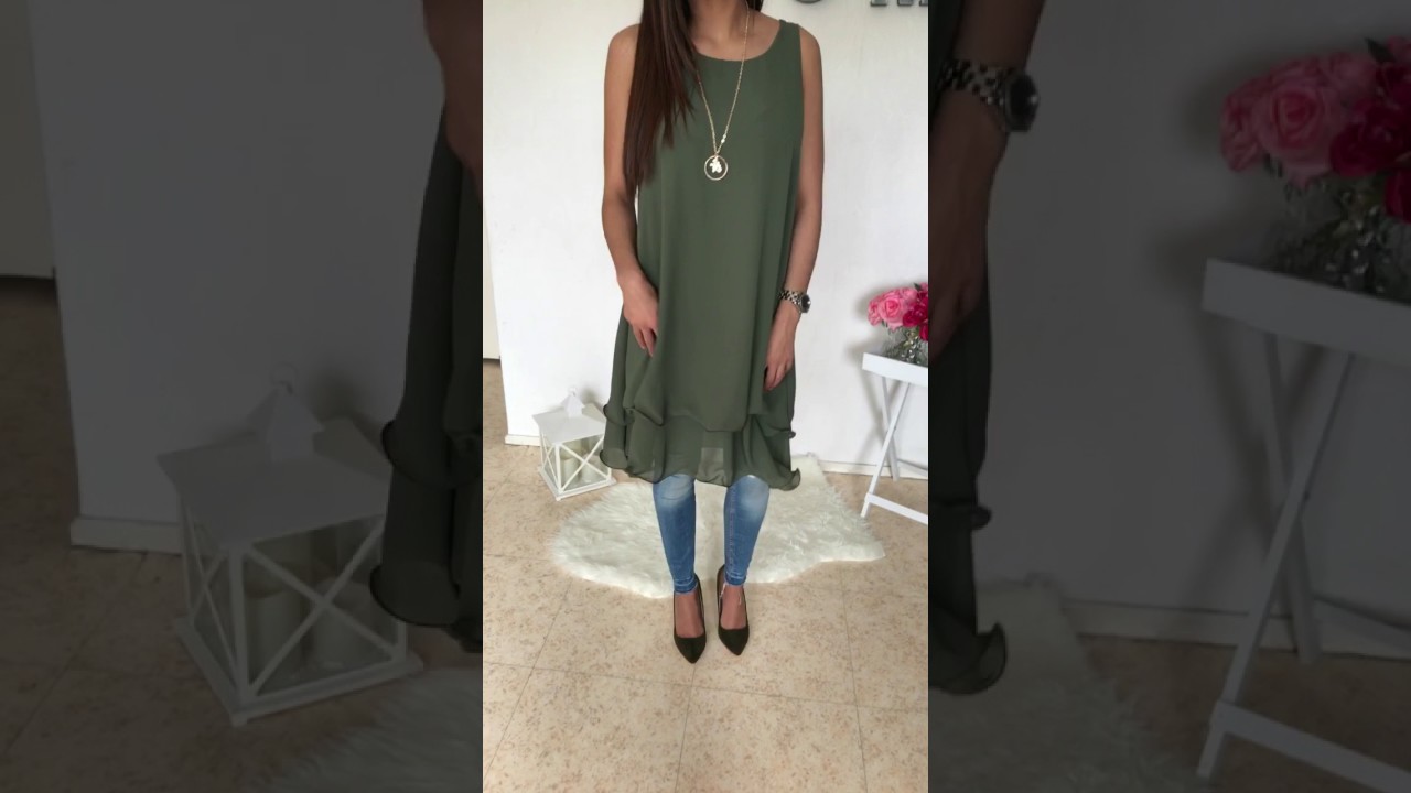 Tunique modele gaby en vert kaki