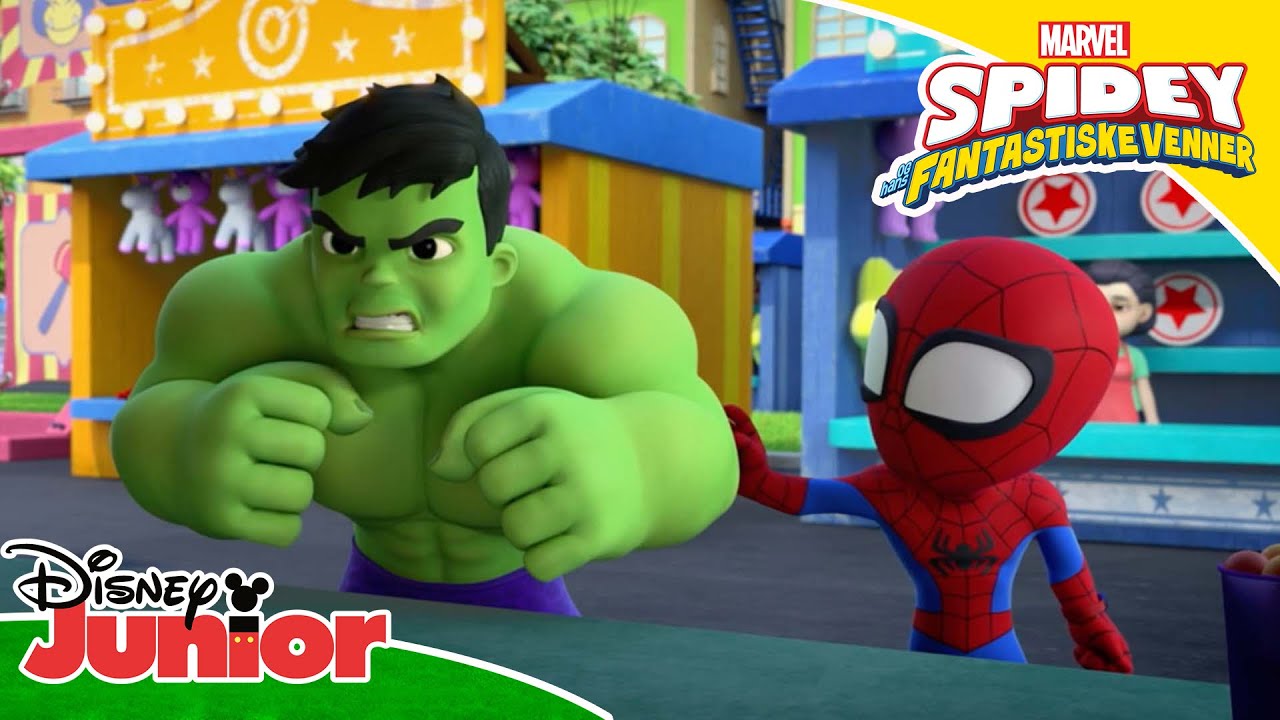 Spidey og Hulk I Tivoli 🎡 | Spidey og hans fantastiske venner | Disney Junior Danmark