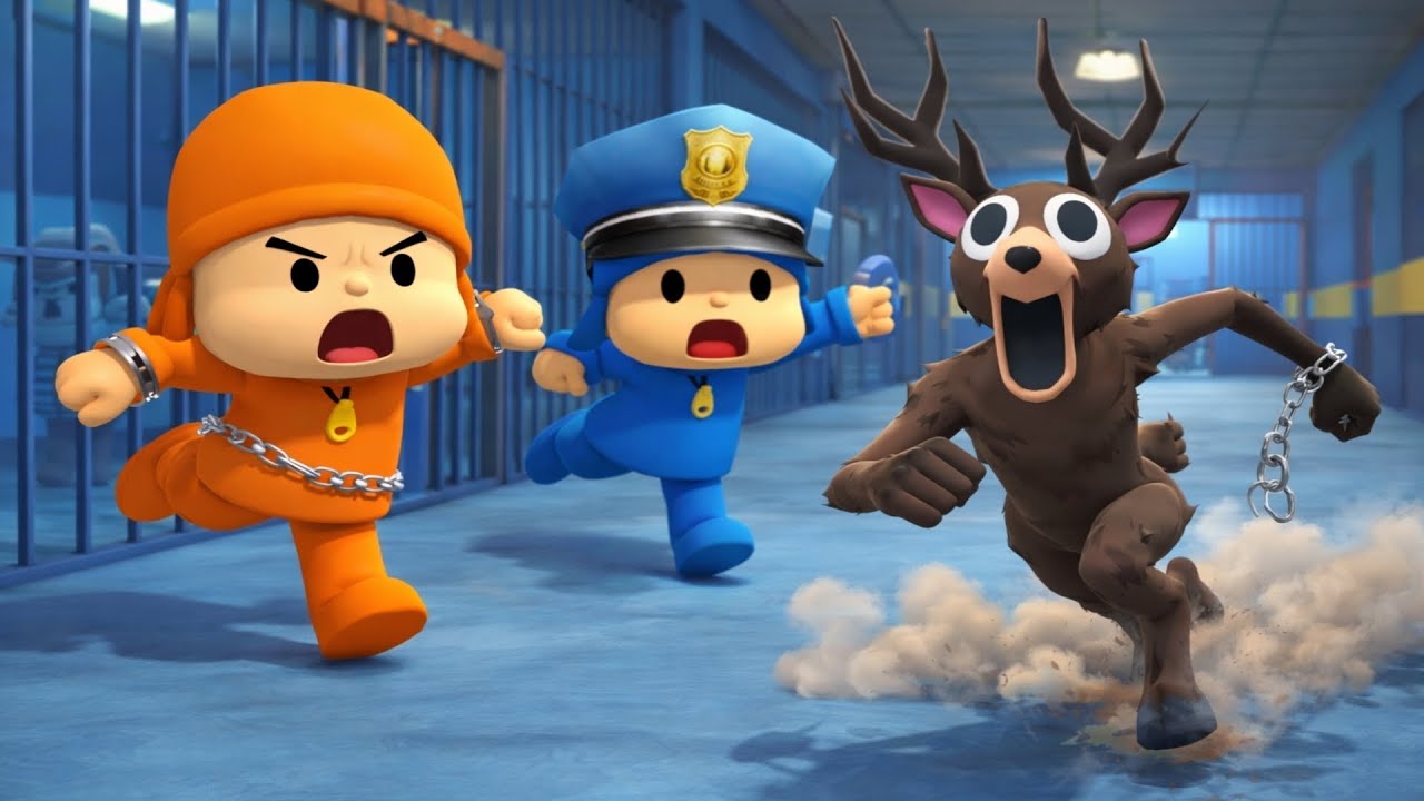 This Roblox Pocoyo Prison Obby Gets Crazy When I Use DEER from 99 Nights in the Forest
