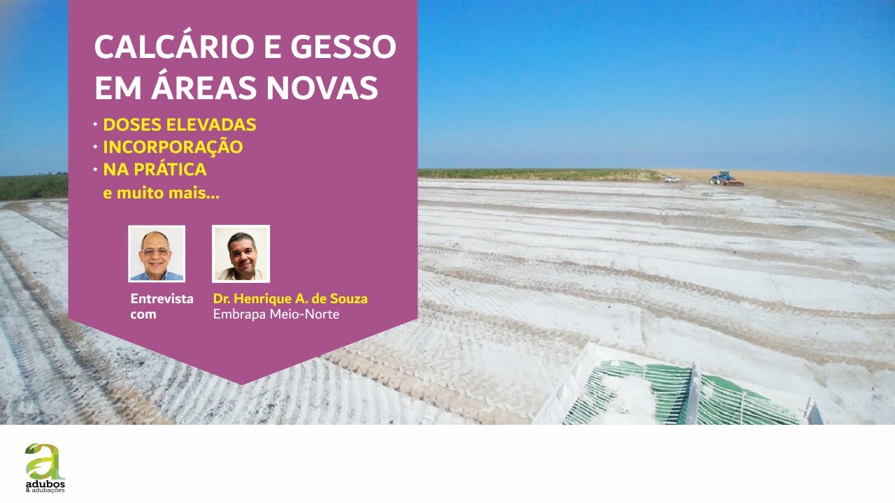 # 317 - CALCÁRIO E GESSO EM ÁREAS NOVAS