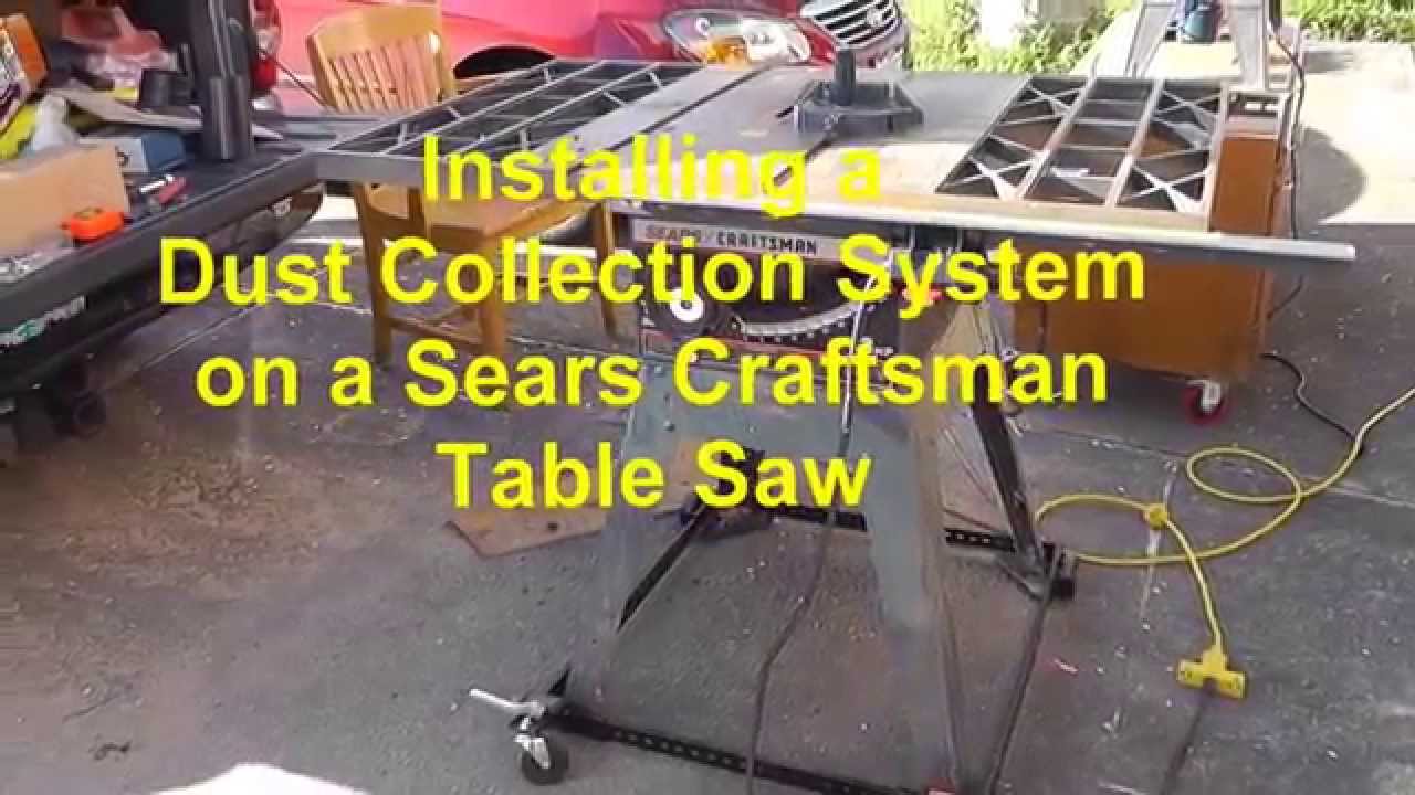 Installing a Dust Collection System on a Craftsman Table Saw