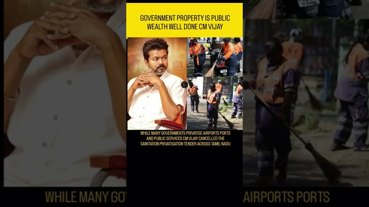 CM Vijay Cancels Sanitation Privatization Across Tamil Nadu