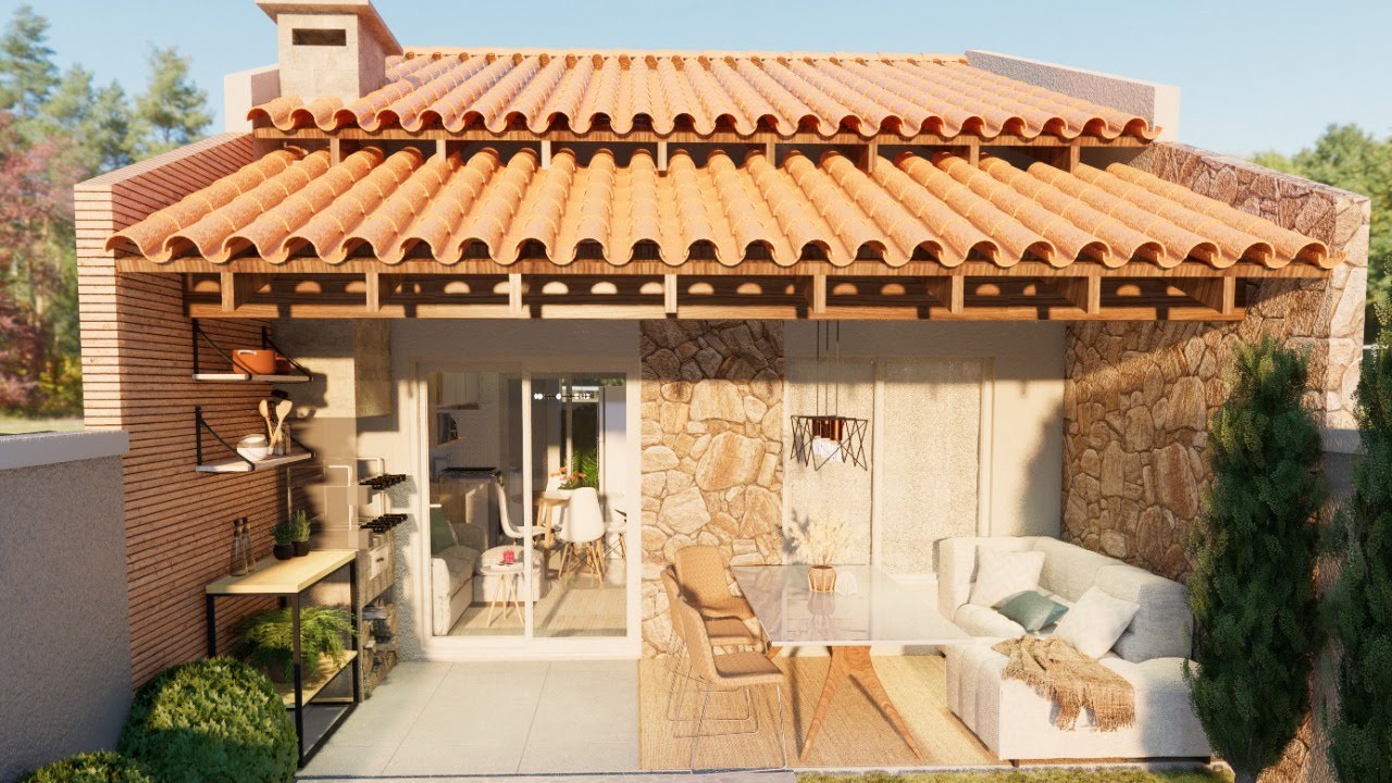 CASA PEQUENA ACONCHEGANTE || PROJETO MODERNO E BARATO !!