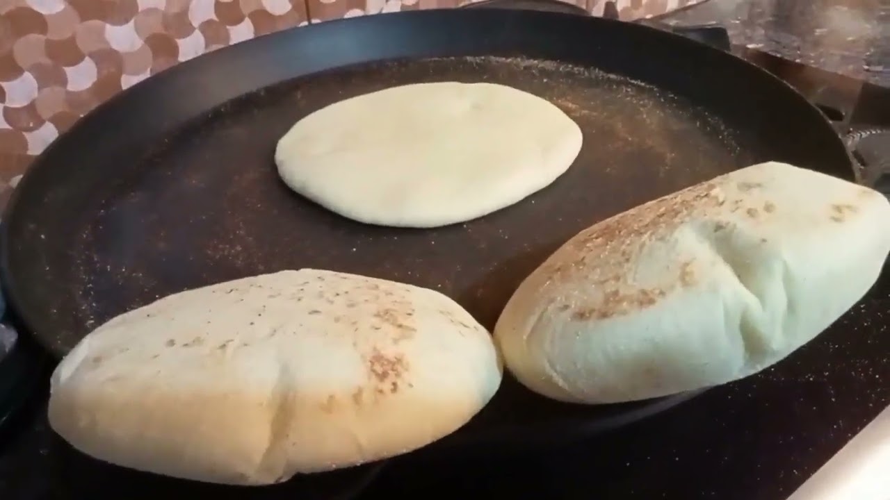 الخبز المنفوخ باسهل وابسط طريقة ناجح 100٪ وفارغ من داخل للشوارما و السندويشات 😋