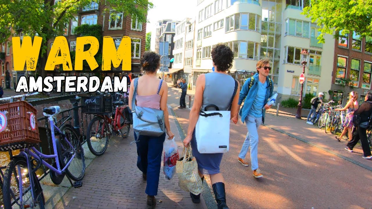 😎 When Spring Season ends in Amsterdam 🇳🇱 | City walk Waterlooplein Flea market  - Rembrandtplein