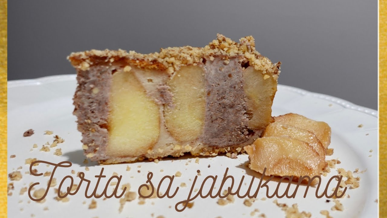 ODLICNA POSNA TORTA SA PUNJENIM JABUKAMA,VEOMA SOCNA I UKUSNA (VEGAN APPLE CAKE)