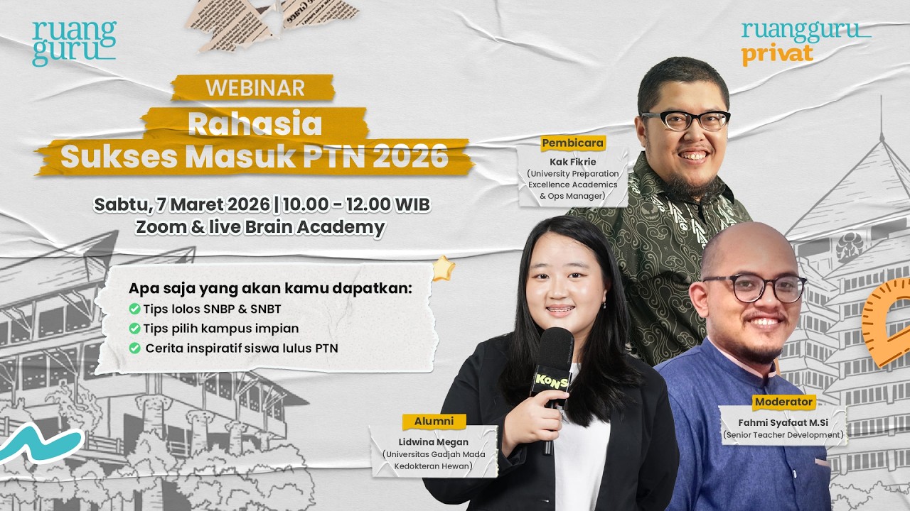 Webinar Rahasia Sukses Masuk PTN 2026