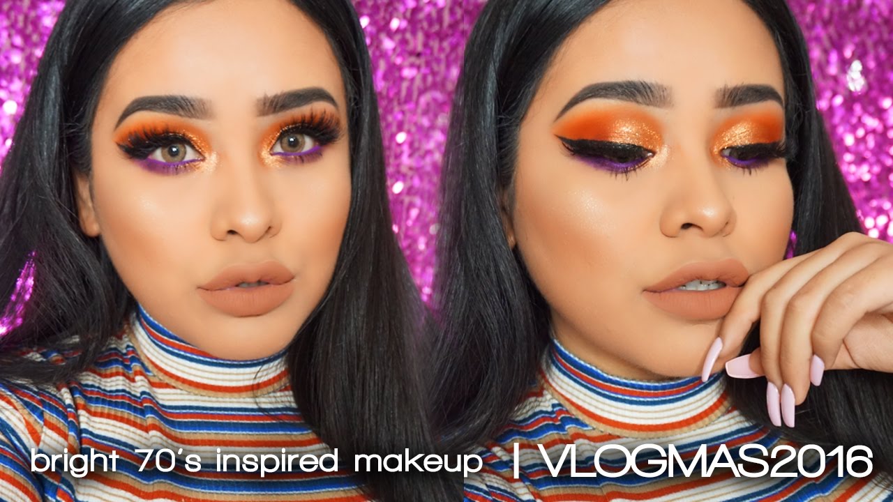 Bright 70's Inspired Makeup | Vlogmas 2016