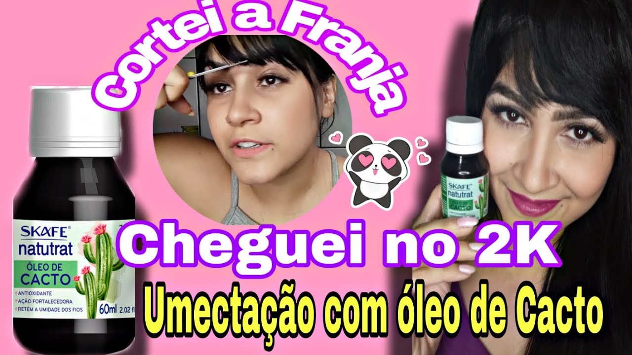 Cheguei nos 2 mil inscritos/ Umectação com óleo de Cacto+ Cortei a franja!- Dicas da Fran