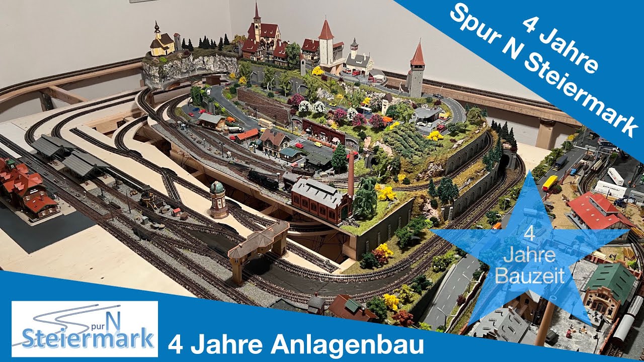 Spur N - Baufortschritt 8 / 4 Jahre Bauzeit - Zwischenstand Anlagenbau / 1:160