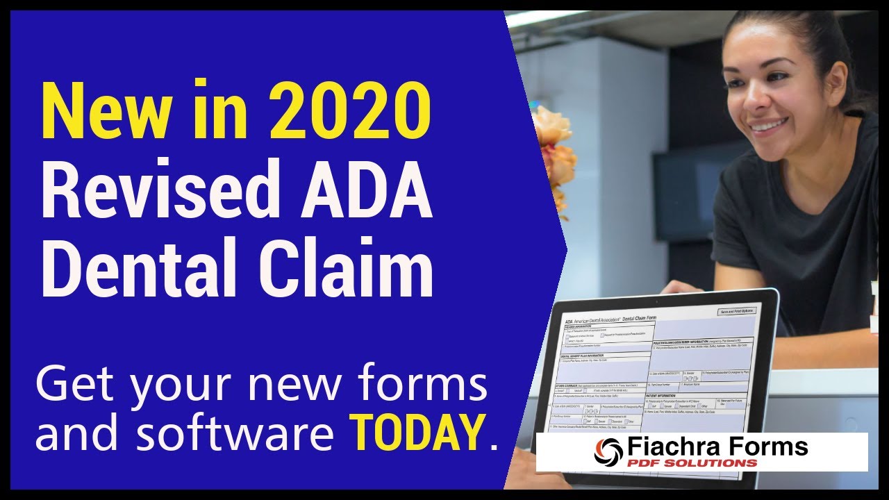 New in 2020: Revised ADA Dental Claim