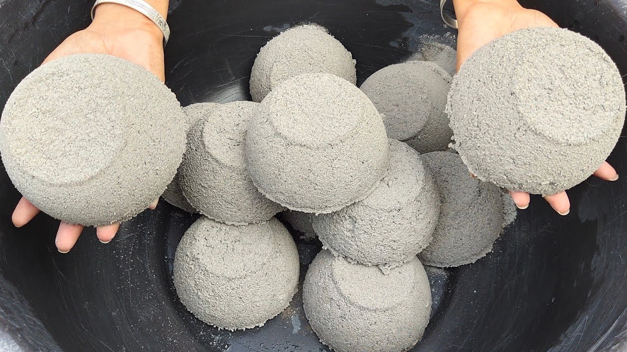 Asmr- Super soft dusty sand cement dry water 💦 crumbling satisfying video