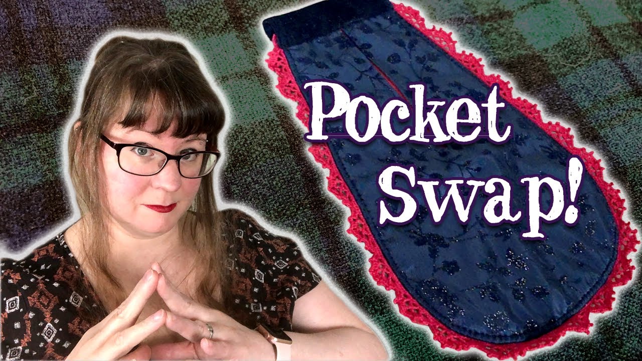I Made a Gothic 18th Century Pocket (with hand crocheted edging!) | #pocketswap 2021