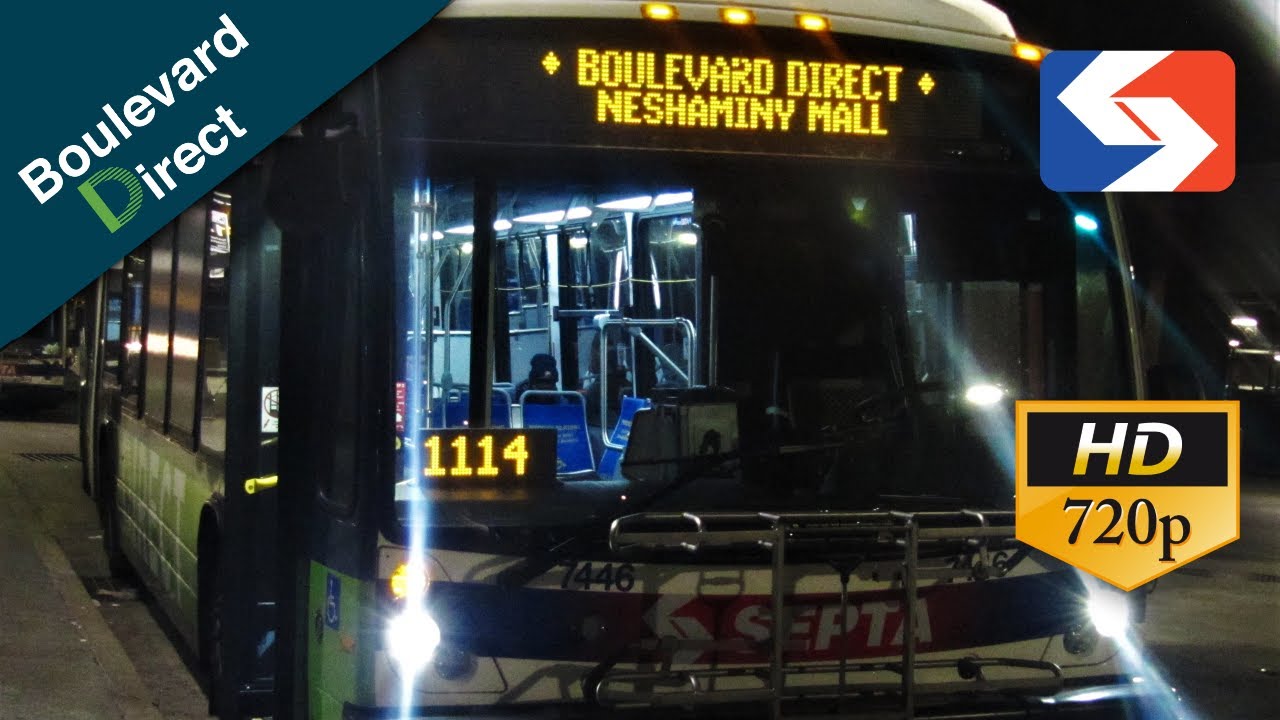 SEPTA Ride: 2015 NovaBus LFS Artic #7446 on the Boulevard Direct to FTC