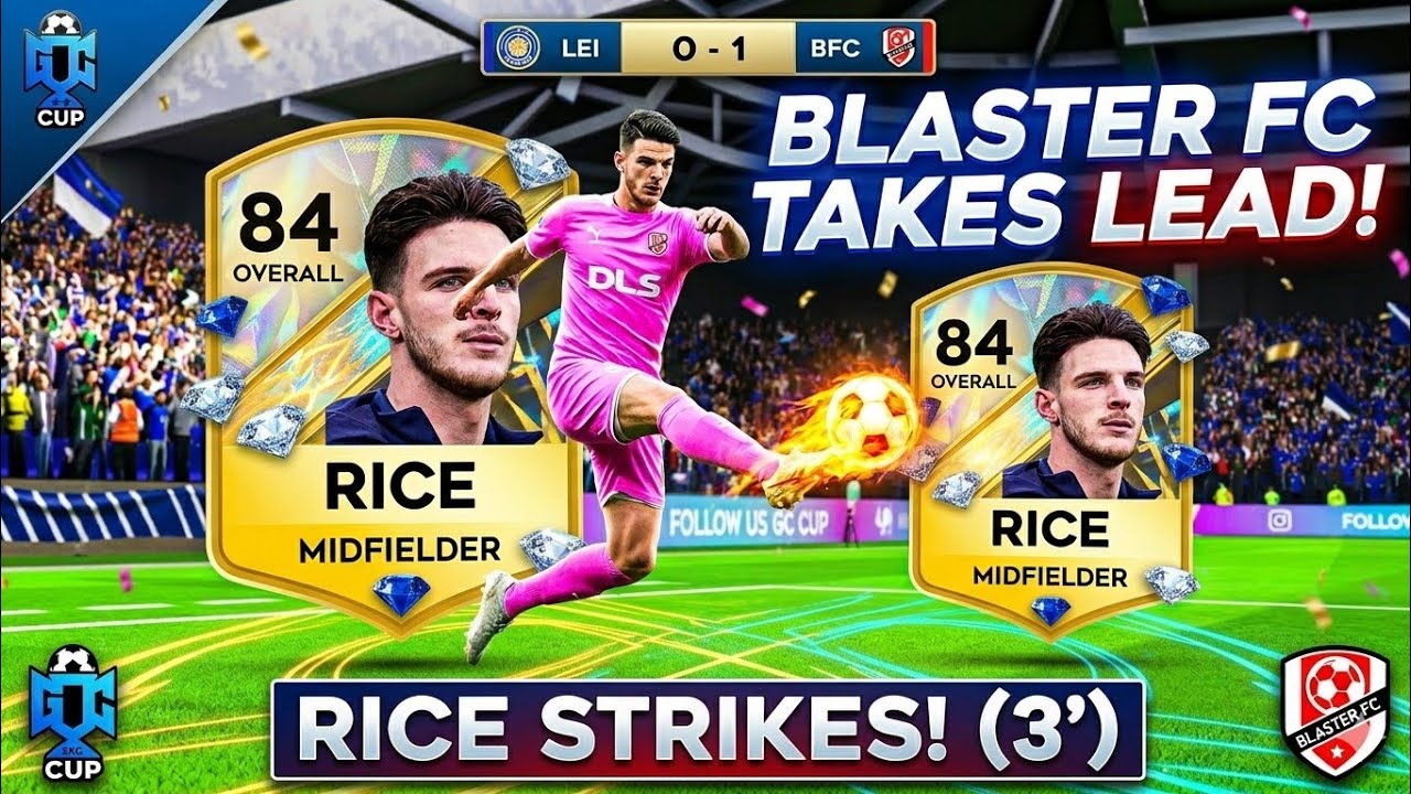 INSANE MATCH! Rice Early Strike 😱 + Haaland Finisher | 2 Yellow, 1 Red! BLASTE FC DLS26|DLS GAMEPLAY